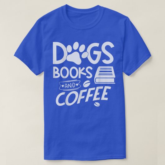 犬の本とコーヒー Tシャツ (デザイン正面)