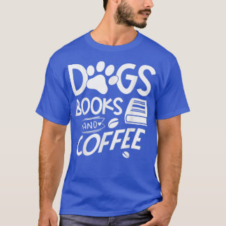 犬の本とコーヒー Tシャツ