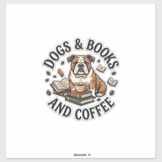 犬の本コーヒーブルドッグスタックカップ_1 シール (シート)