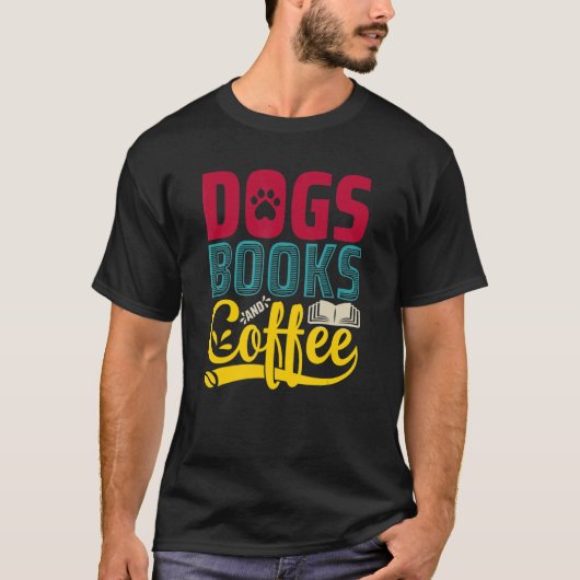 犬の本&コーヒードッグペットドッグママ Tシャツ (正面)