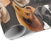 犬の束を包む紙 ラッピングペーパー (ロールコーナー)
