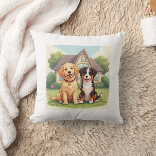 犬の枕 クッション (ブランケット)