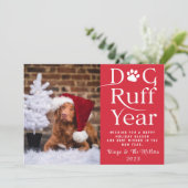 犬の楽しい年賀状 ペット写真面白いホリデーカード 招待状 (スタンド正面)