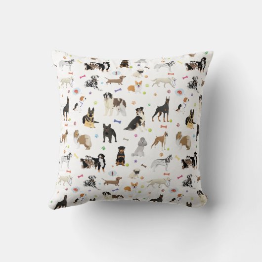 犬の模様 クッション (裏面)