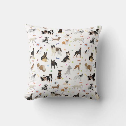犬の模様 クッション (正面)