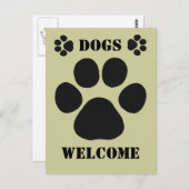 犬の歓迎サイン ポストカード
