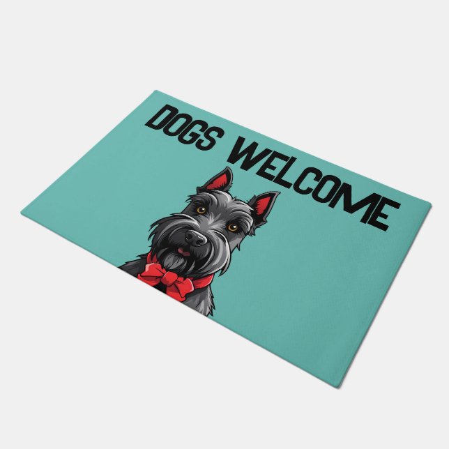 犬の歓迎 ドアマット (アングル)