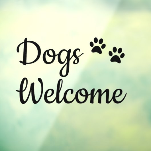 犬の歓迎、犬のフレンドリー店頭看板 ウィンドウサイン (シート3)