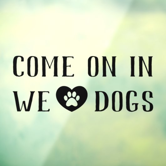 犬の歓迎、犬のフレンドリー店頭看板 ウィンドウサイン (シート3)