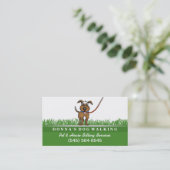 犬の歩くとペットの居座りサービスの名刺 名刺 (スタンド正面)