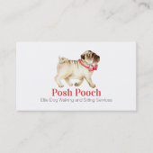 犬の歩くと座ってサービスのポープレッド 名刺 (正面)