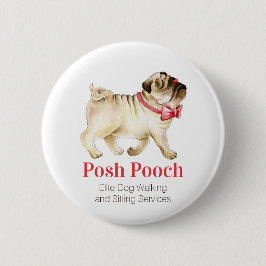 犬の歩くと座ってサービスのポープレッド 缶バッジ