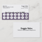 犬の歩くの名刺のロイヤリティカード ロイヤリティカード (正面/裏面)