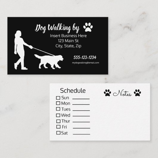 犬の歩くの名刺 名刺 (正面/裏面)