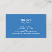 犬の歩くの足のプリントのロゴ 名刺 (裏面)