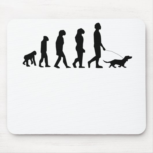 犬の歩くの進化 マウスパッド (正面)