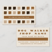 犬の歩くの顧客の感謝(モダンな正方形) ロイヤリティカード (正面/裏面)