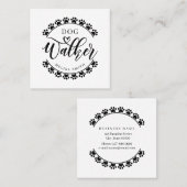 犬の歩くを円で編集可能な色の形に スクエア名刺 (正面/裏面)