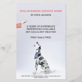 犬の歩くウォーカーのビジネスペットのサービス チラシ (正面)