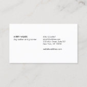 犬の歩くウォーカーPaw名刺 名刺 (裏面)