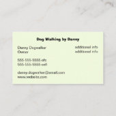 犬の歩くサービス 名刺 (裏面)