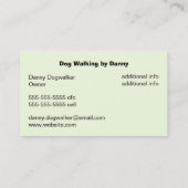 犬の歩くサービス 名刺 (裏面)