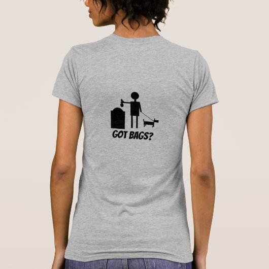 犬の歩くシャツ Tシャツ (裏面)