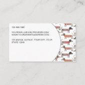 犬の歩くダッシュンソーセージ犬の名刺 名刺 (裏面)