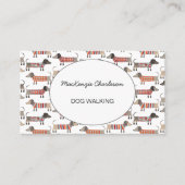 犬の歩くダッシュンソーセージ犬の名刺 名刺 (正面)