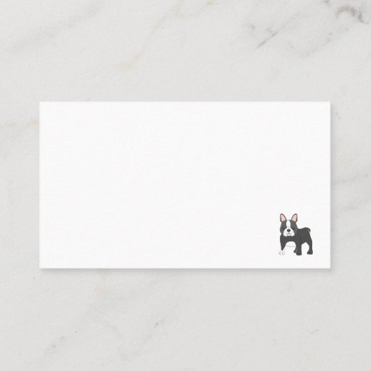 犬の歩くペットのペットシッティングサービスかわいい子犬 名刺 (裏面)