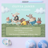 犬の歩くペットケアサービスのプロモーション チラシ (シングル)