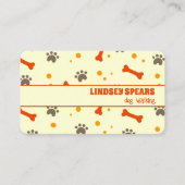 犬の歩くペット座りサービス 名刺 (正面)