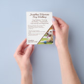 犬の歩くペット座りビジネスのプロモーション チラシ (手)