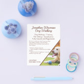 犬の歩くペット座りビジネスのプロモーション チラシ (シングル)