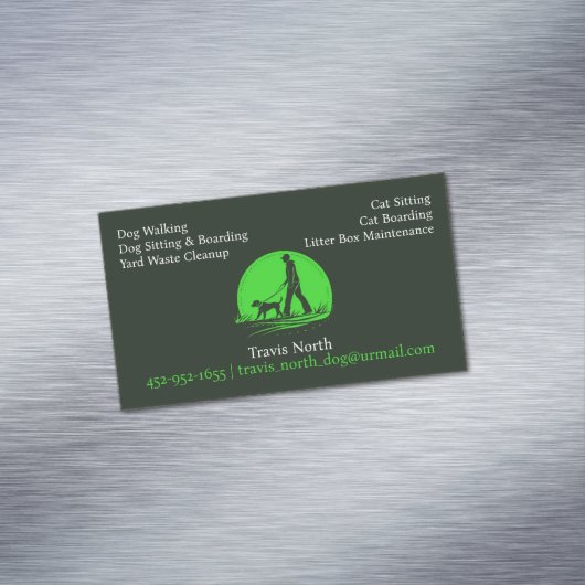 犬の歩くペット座る マグネット名刺 (インサイチュ)