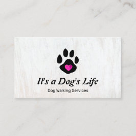 犬の歩くポーとハート 名刺