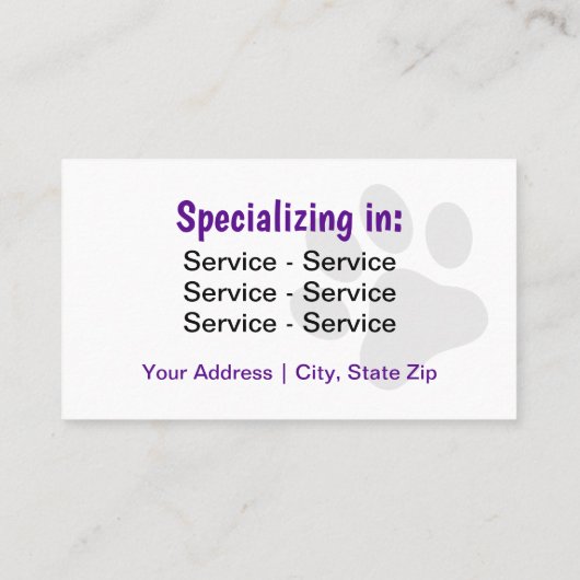 犬の歩く両面 名刺 (裏面)