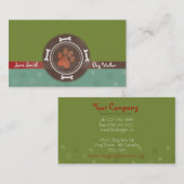 犬の歩く及びペット着席の名刺 名刺 (正面/裏面)