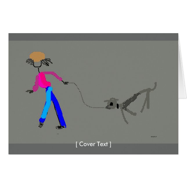 犬の歩く (正面横)