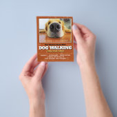 犬の歩く4X5チラシかわいいドッグウォーカープロモーション チラシ (手)