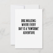 犬の歩く:どこで毎日が'pawsome'の出現 サンキューカード (正面)