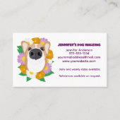 犬の歩く，ウォーカー，ペット座って，グルーミング 名刺 (正面)