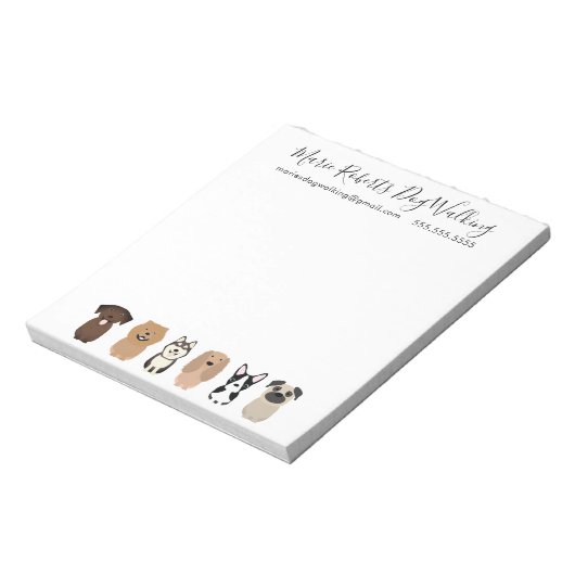 犬の歩く,ペットの座り,犬の搭乗,ドロップイン ノートパッド (回転)