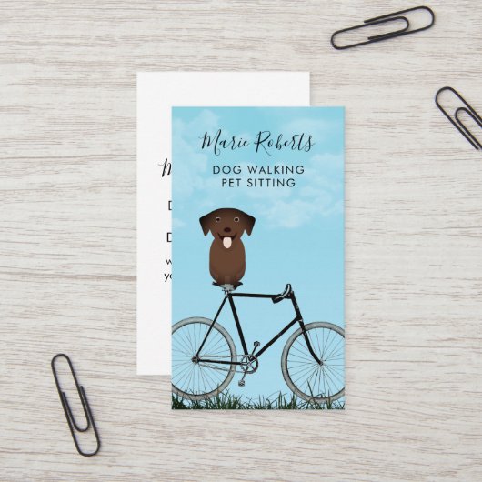 犬の歩く、ペットの座り、猫気に、搭乗 名刺 (正面/裏面インサイチュ)