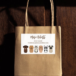 犬の歩く,ペットの座り,猫,気に搭乗 長方形シール