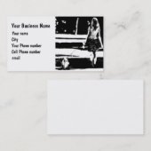 犬の歩く-ペット着席の名刺 名刺 (正面/裏面)