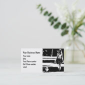 犬の歩く-ペット着席の名刺 名刺 (スタンド正面)