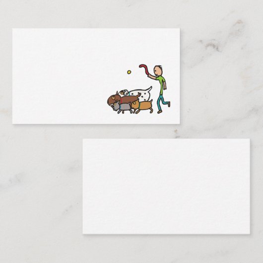 犬の歩く 名刺 (正面/裏面)