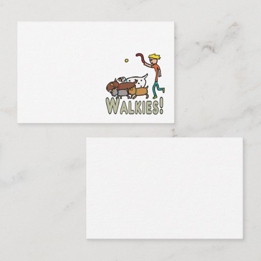 犬の歩く 名刺 (正面/裏面)