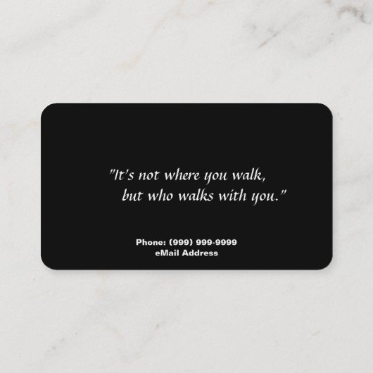 犬の歩く/座る名刺 名刺 (裏面)